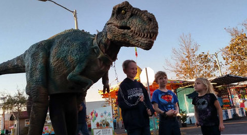 Dinosaur with Children